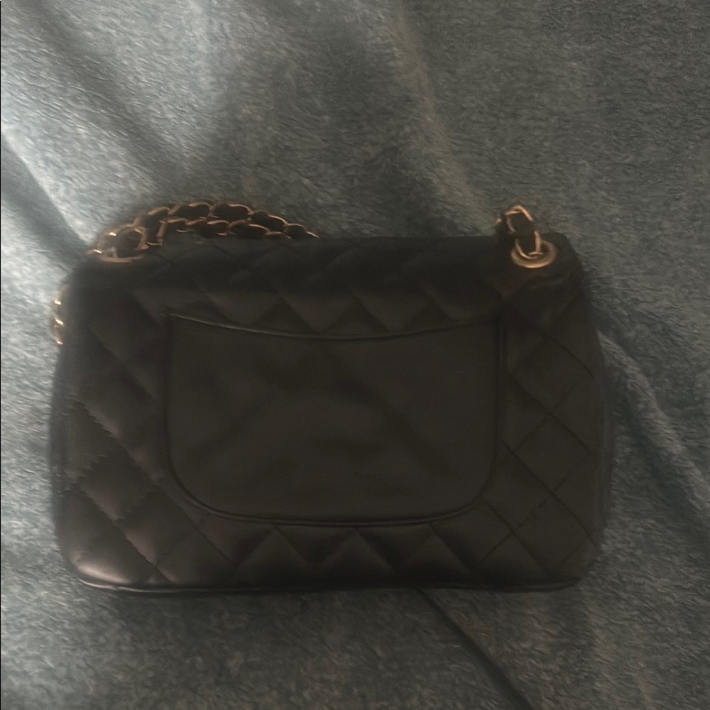 Black Quilted Shoulder Bag cc